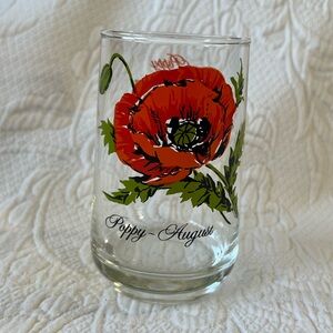 Vintage Brockway Glass Poppy - August